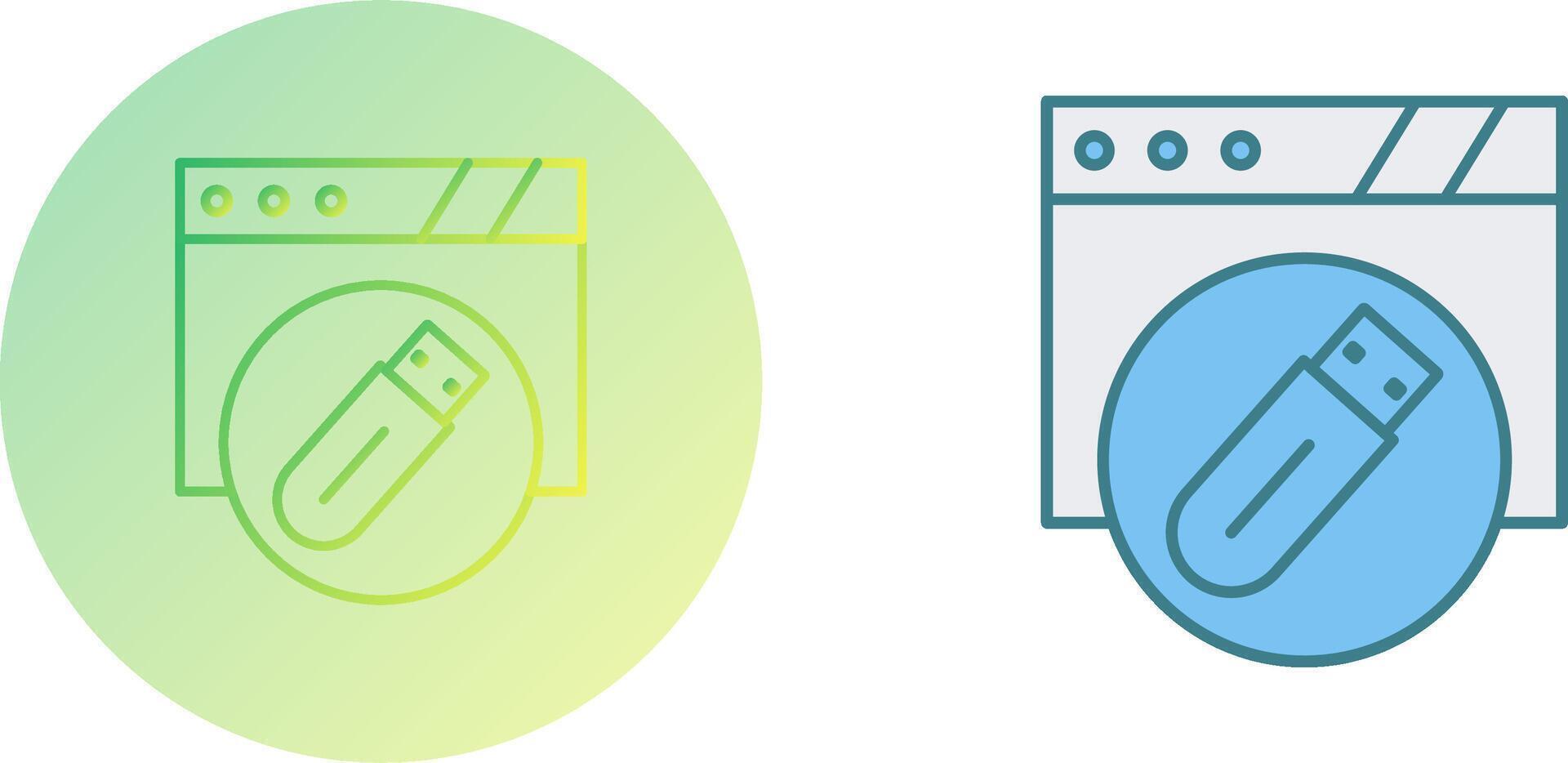 Usb Flash Drive Icon Design vector