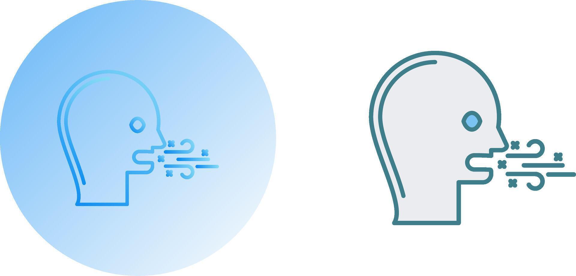 Bad Breath Icon Design vector