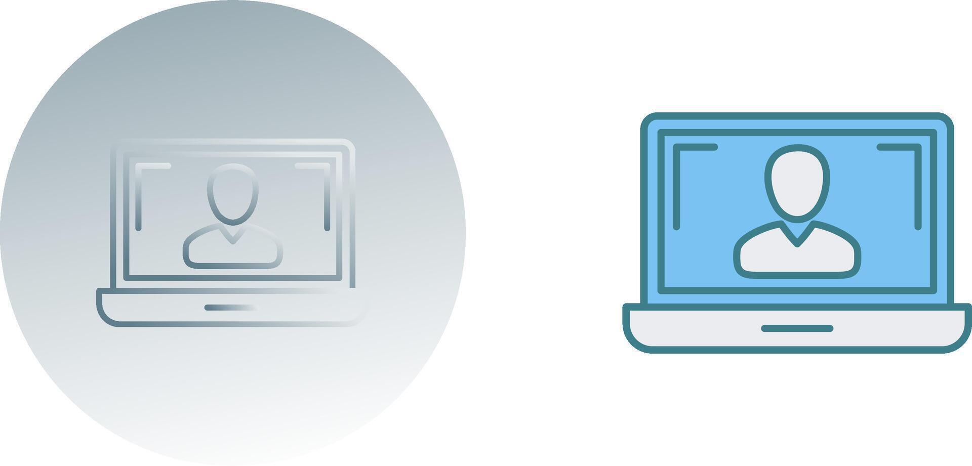 Online Lesson Icon Design vector