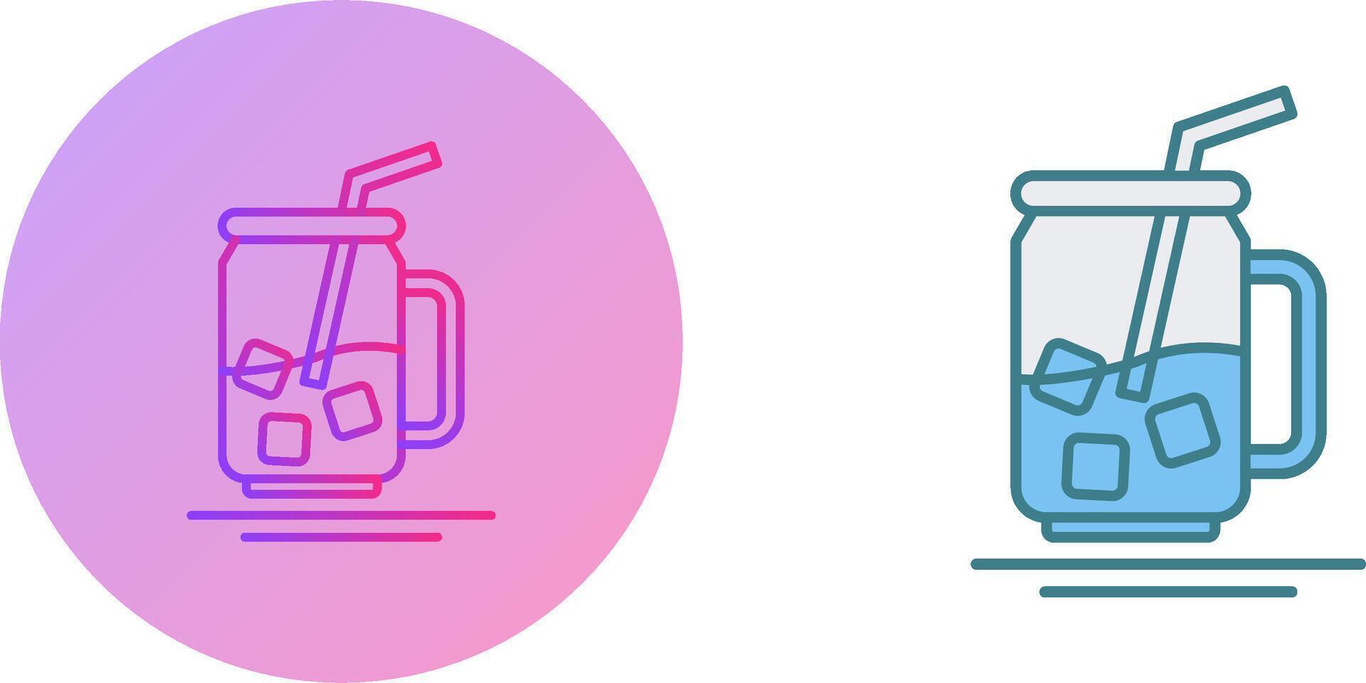 Iced Tea Icon Design vector