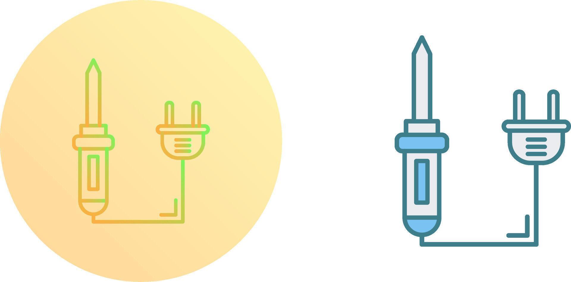 Soldering Iron Icon Design vector