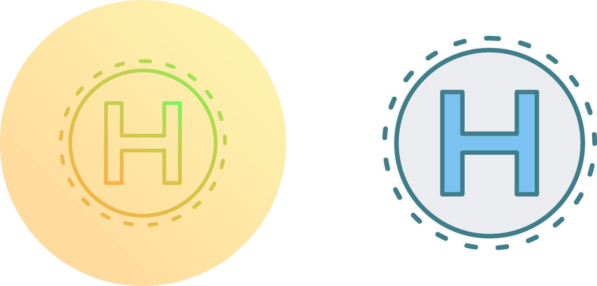 Helipad Icon Design vector