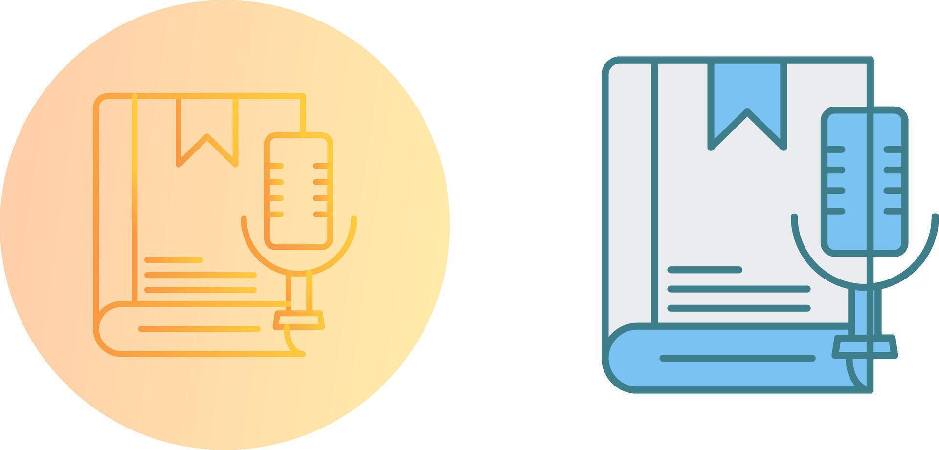 Audiobook Icon Design vector