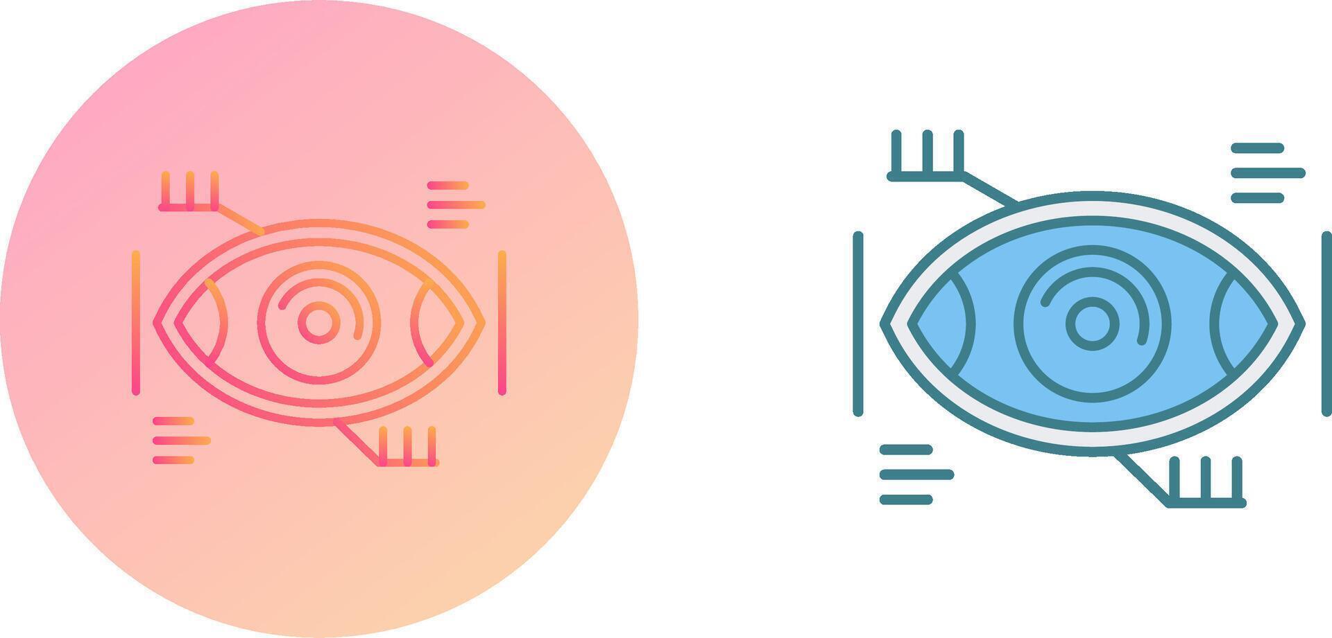 Eye Recongnition Icon Design vector