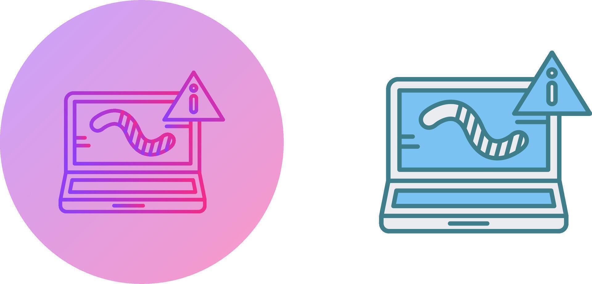 Worm Icon Design vector