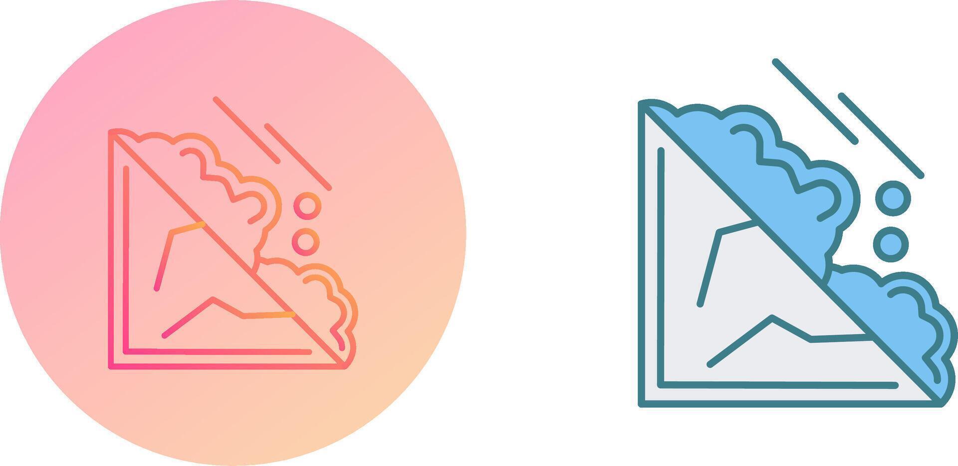 Avalanche Icon Design vector