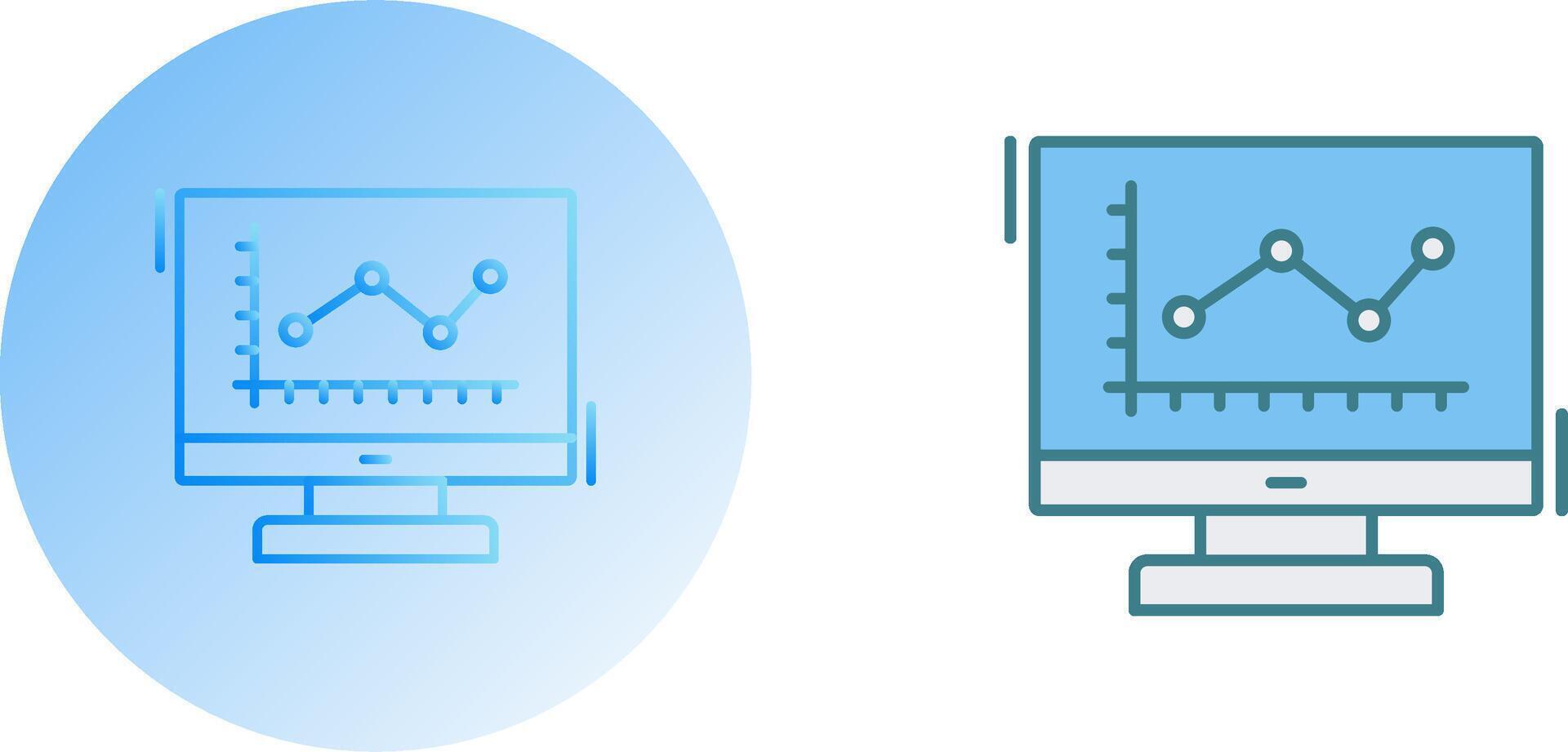 Line Chart Icon Design vector