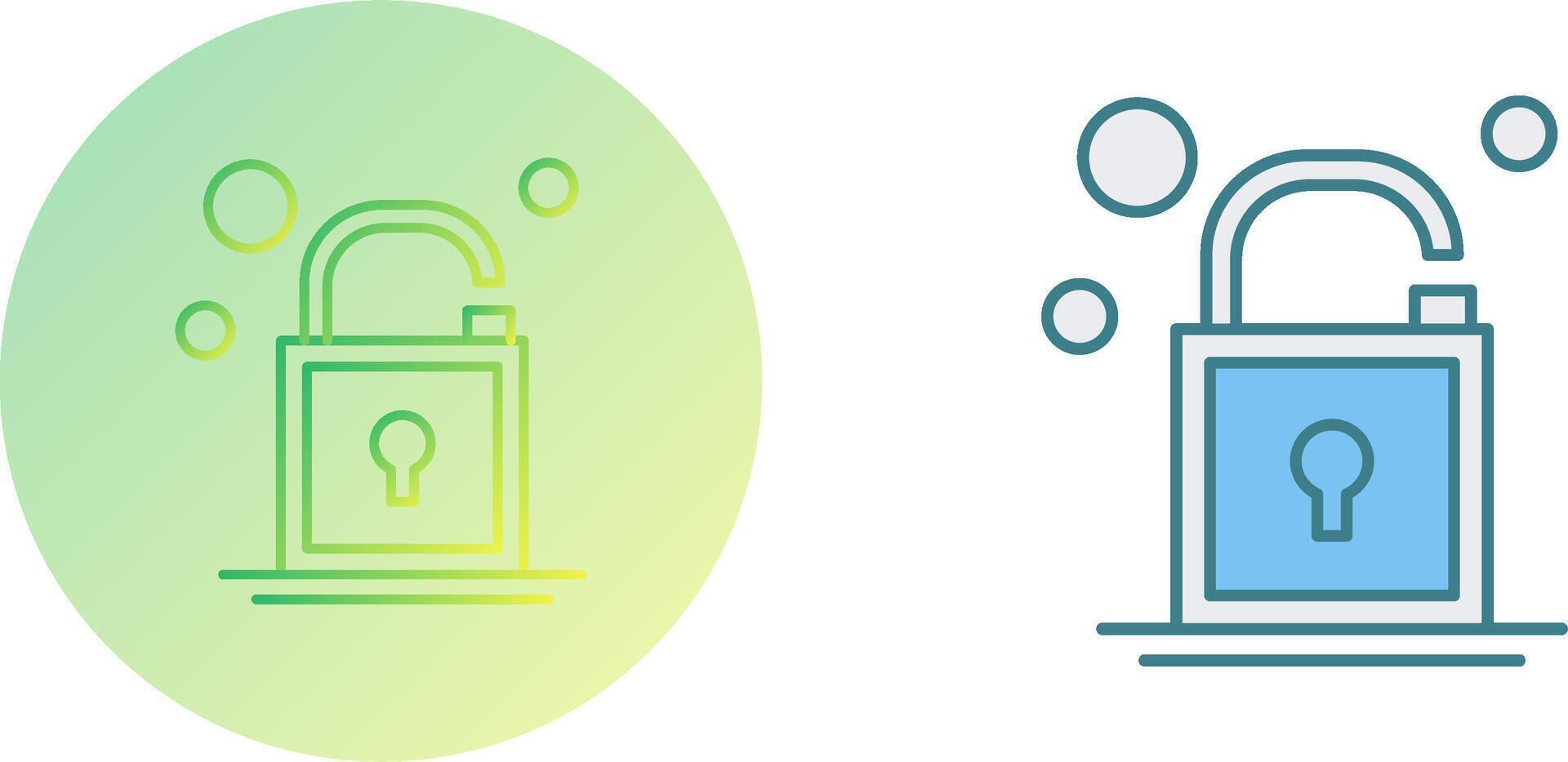 Open Lock Icon Design vector