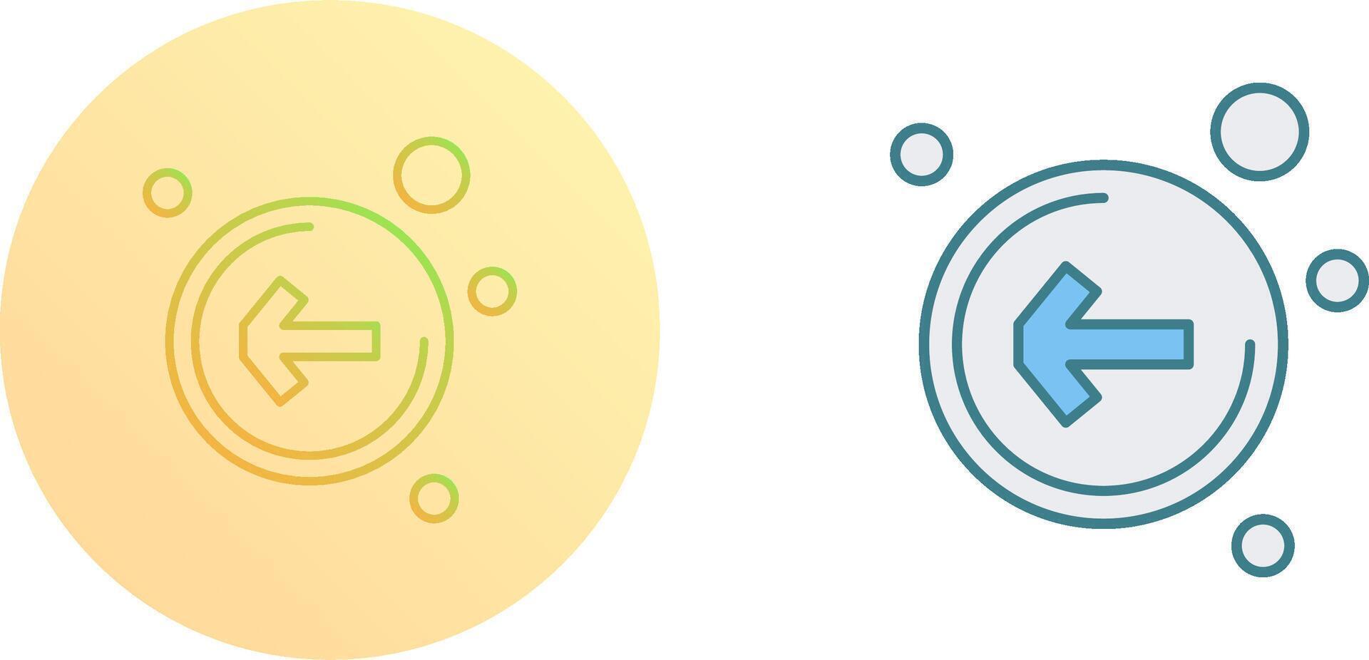 Left Arrow Icon Design vector