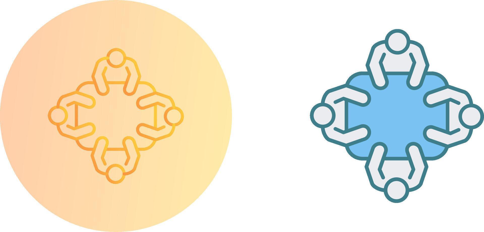 Staff Meeting Icon Design vector
