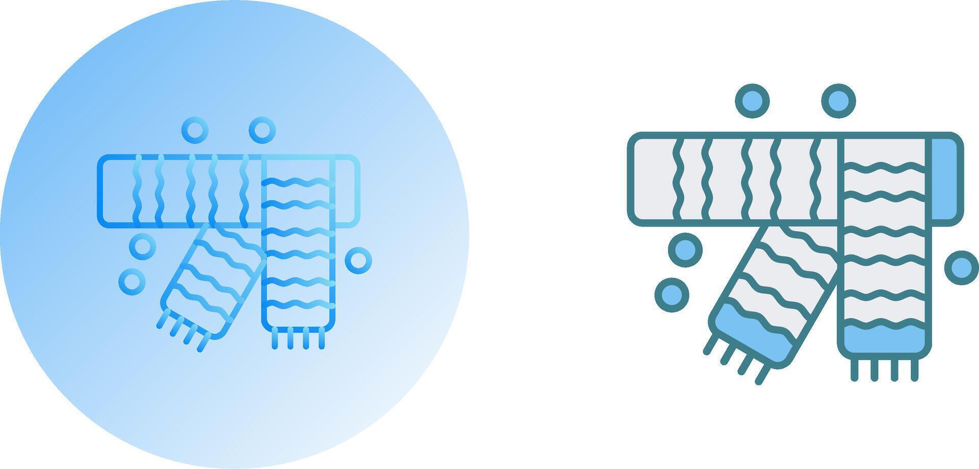 Winter Scarf Icon Design vector