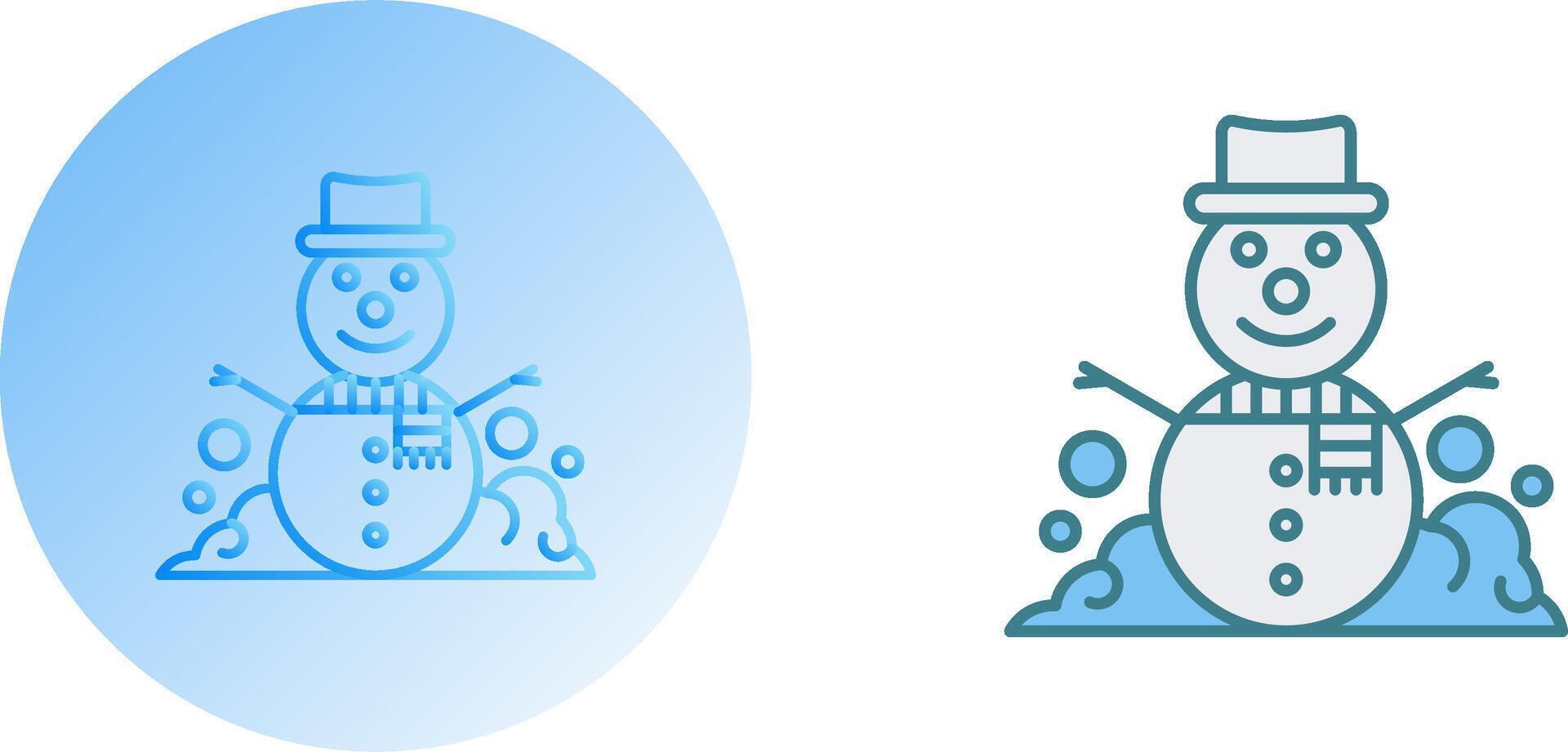 Snowman Icon Design vector