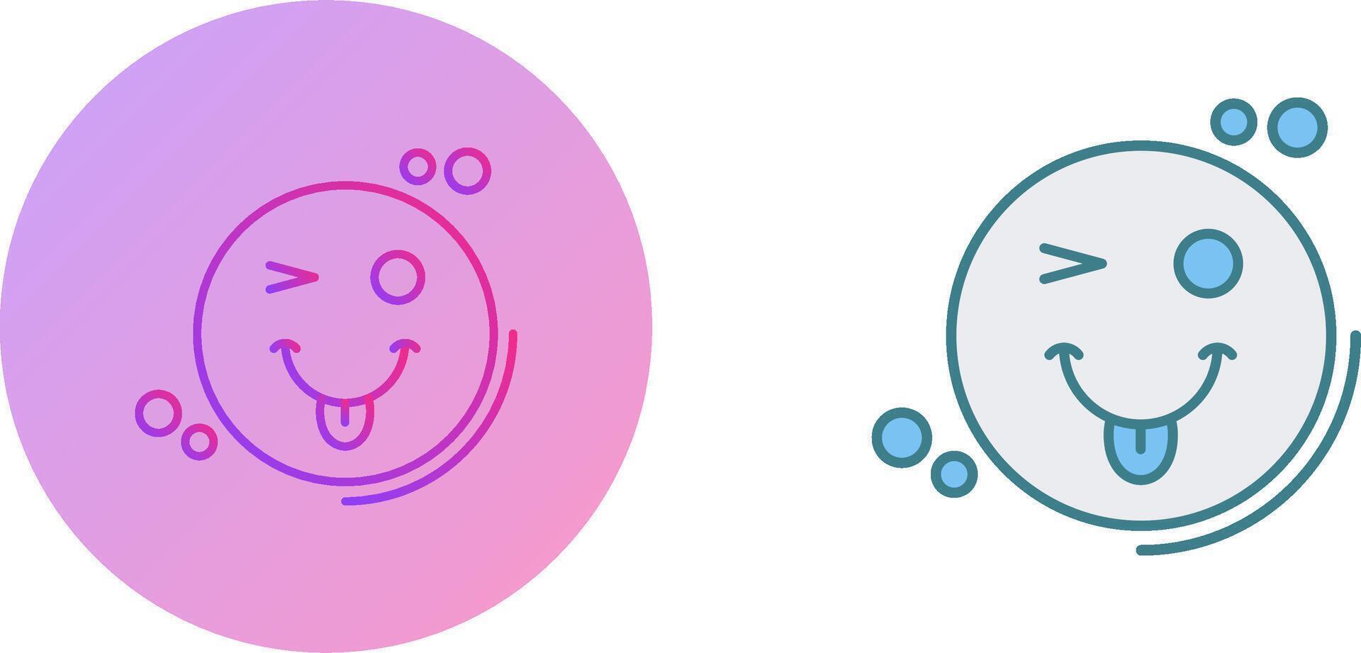 Tongue Out Icon Design vector