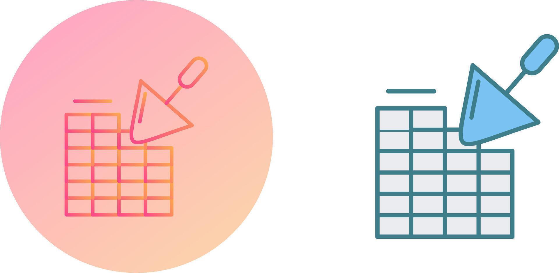 Brickwall Icon Design vector