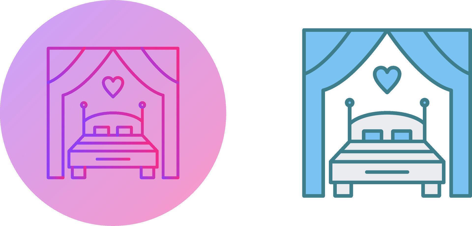 Bed Icon Design vector