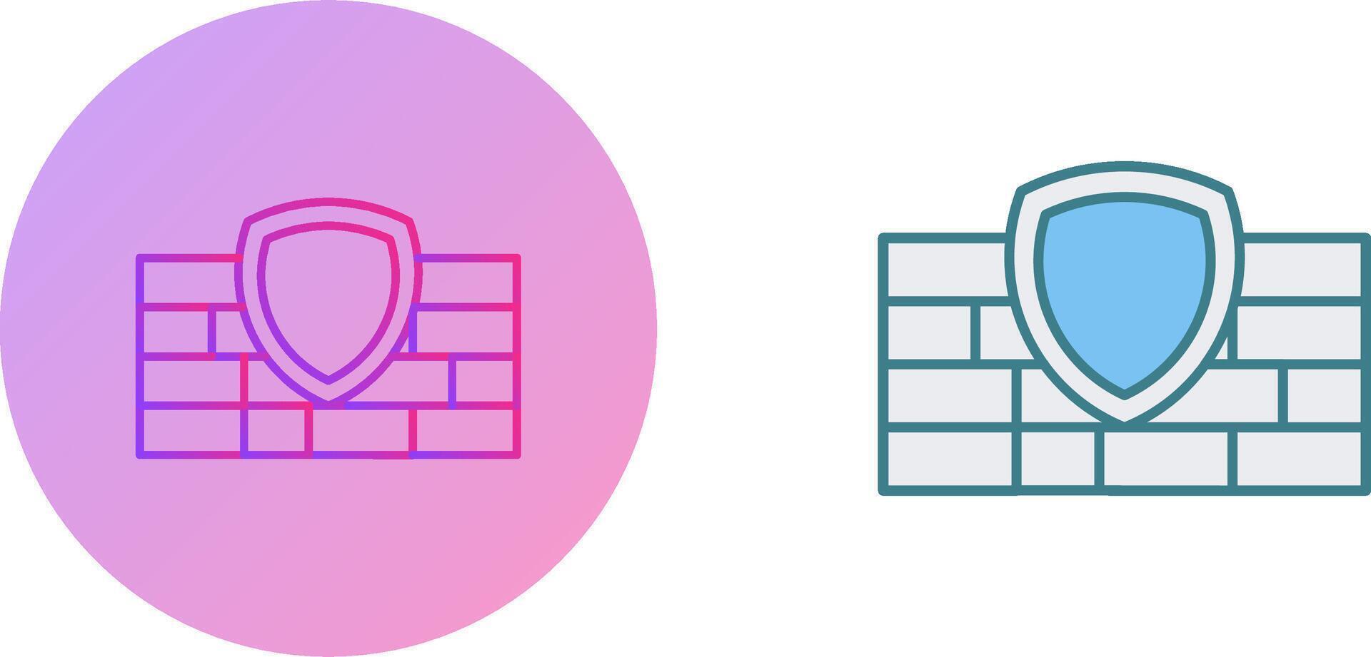Firewall Icon Design vector
