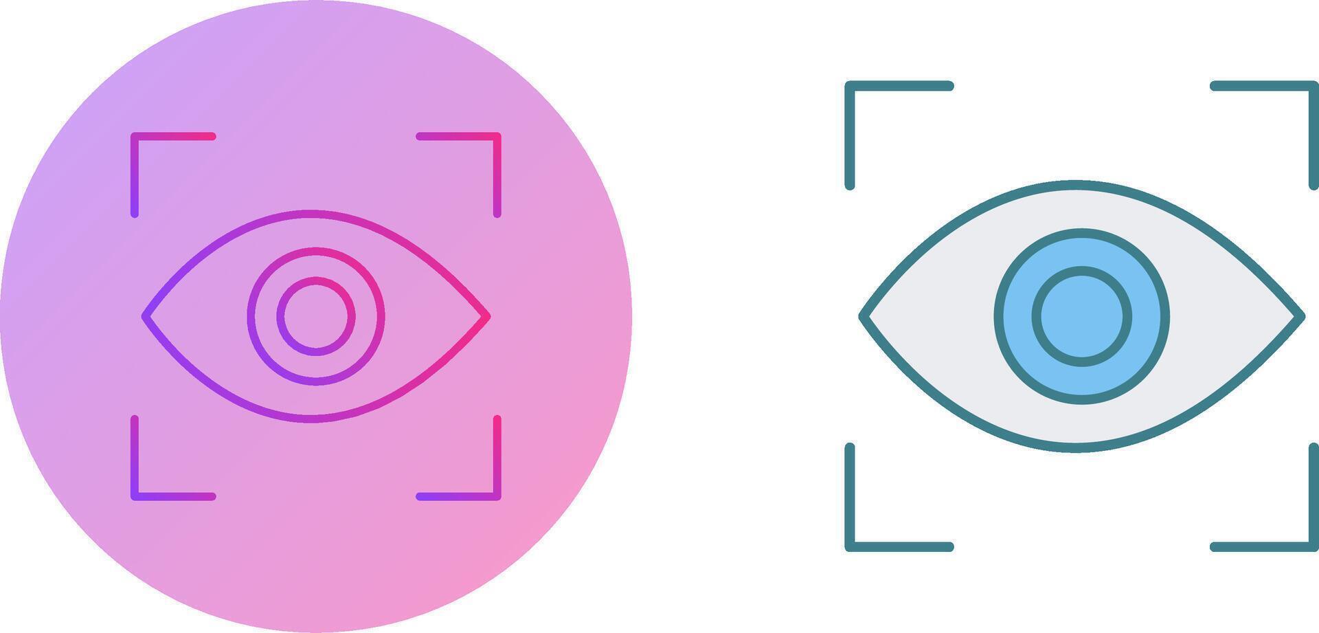 Eye Scan Icon Design vector