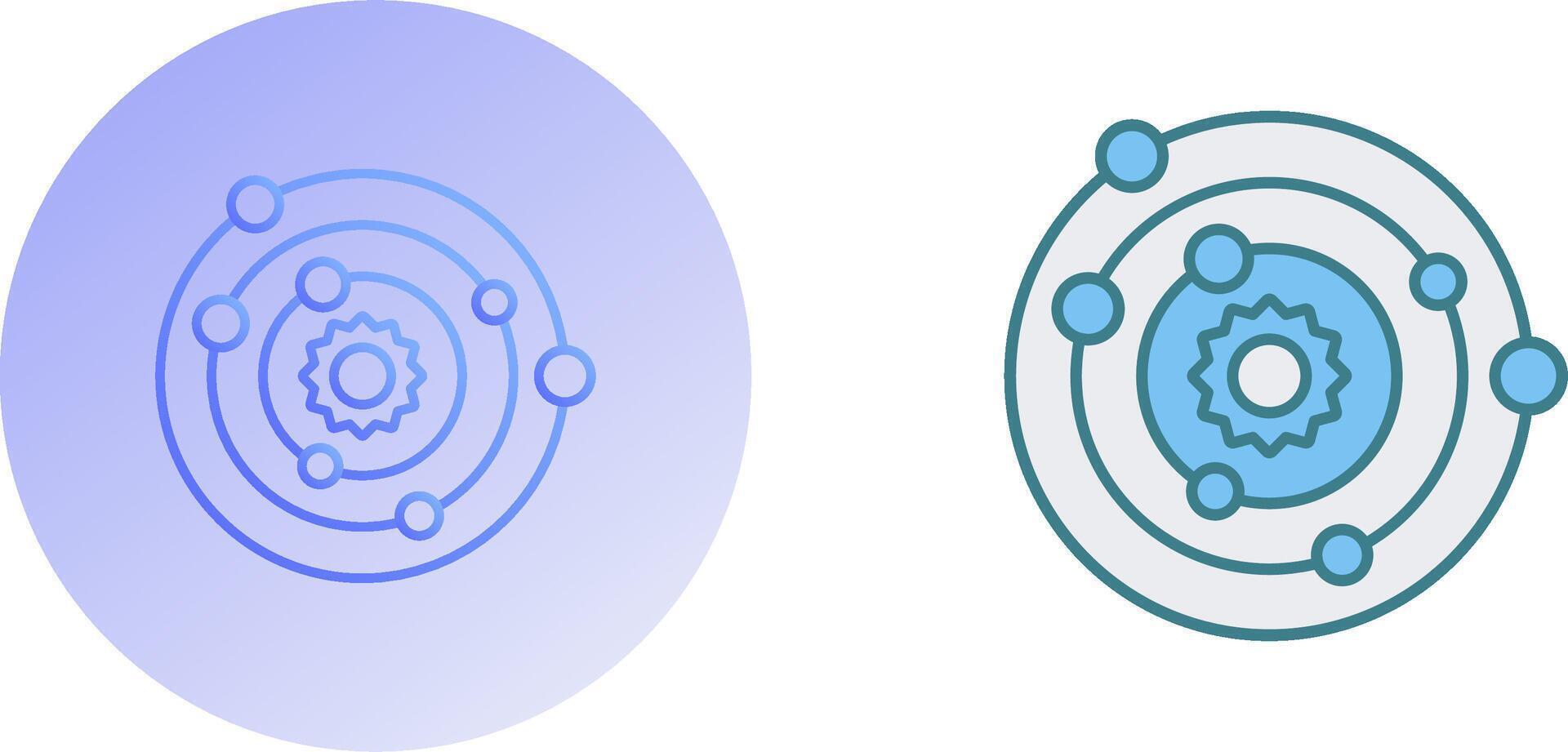 diseño de icono del sistema solar vector