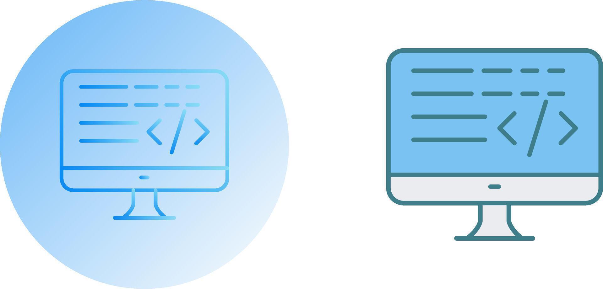 Coding Icon Design vector