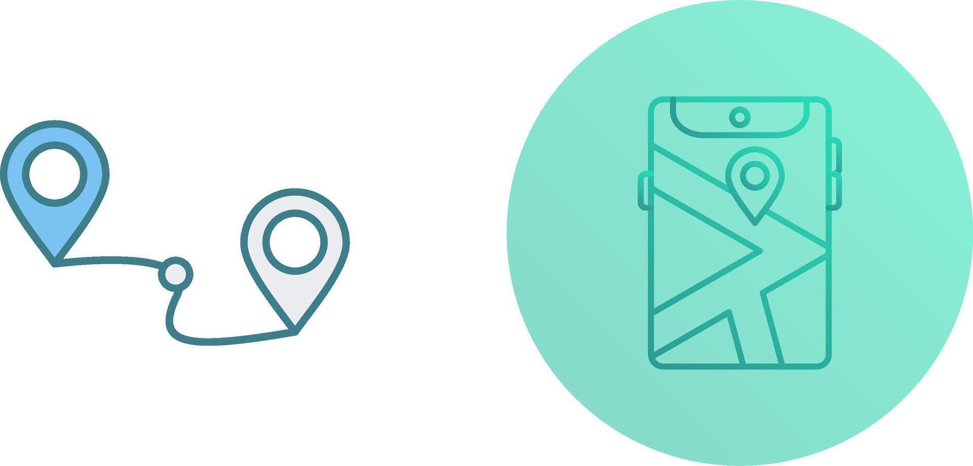Route Icon Design vector