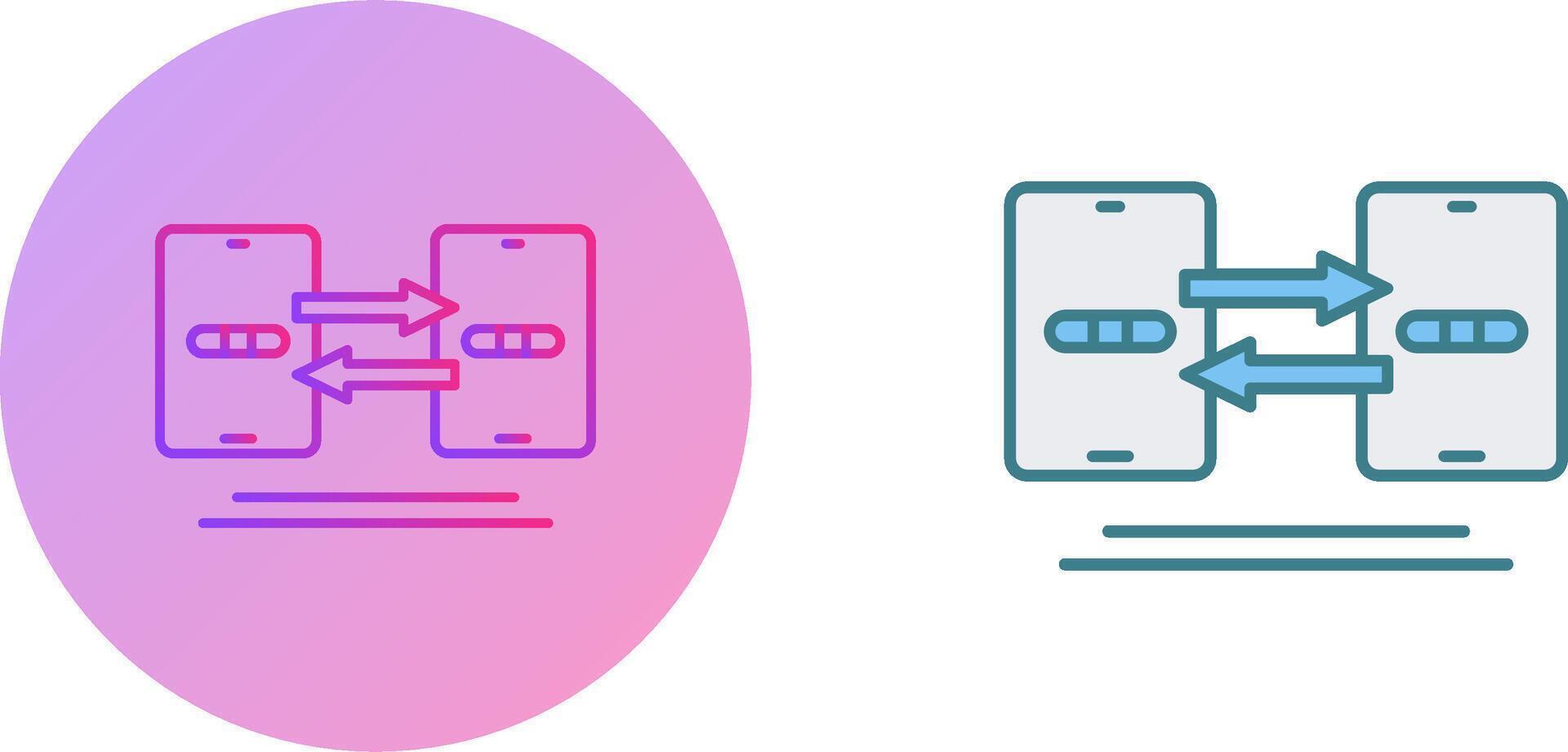 Data Synchronization Icon Design vector