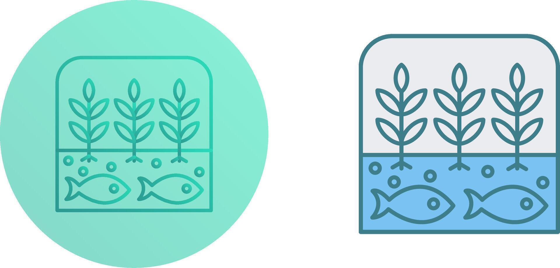 Hydroponic Icon Design vector
