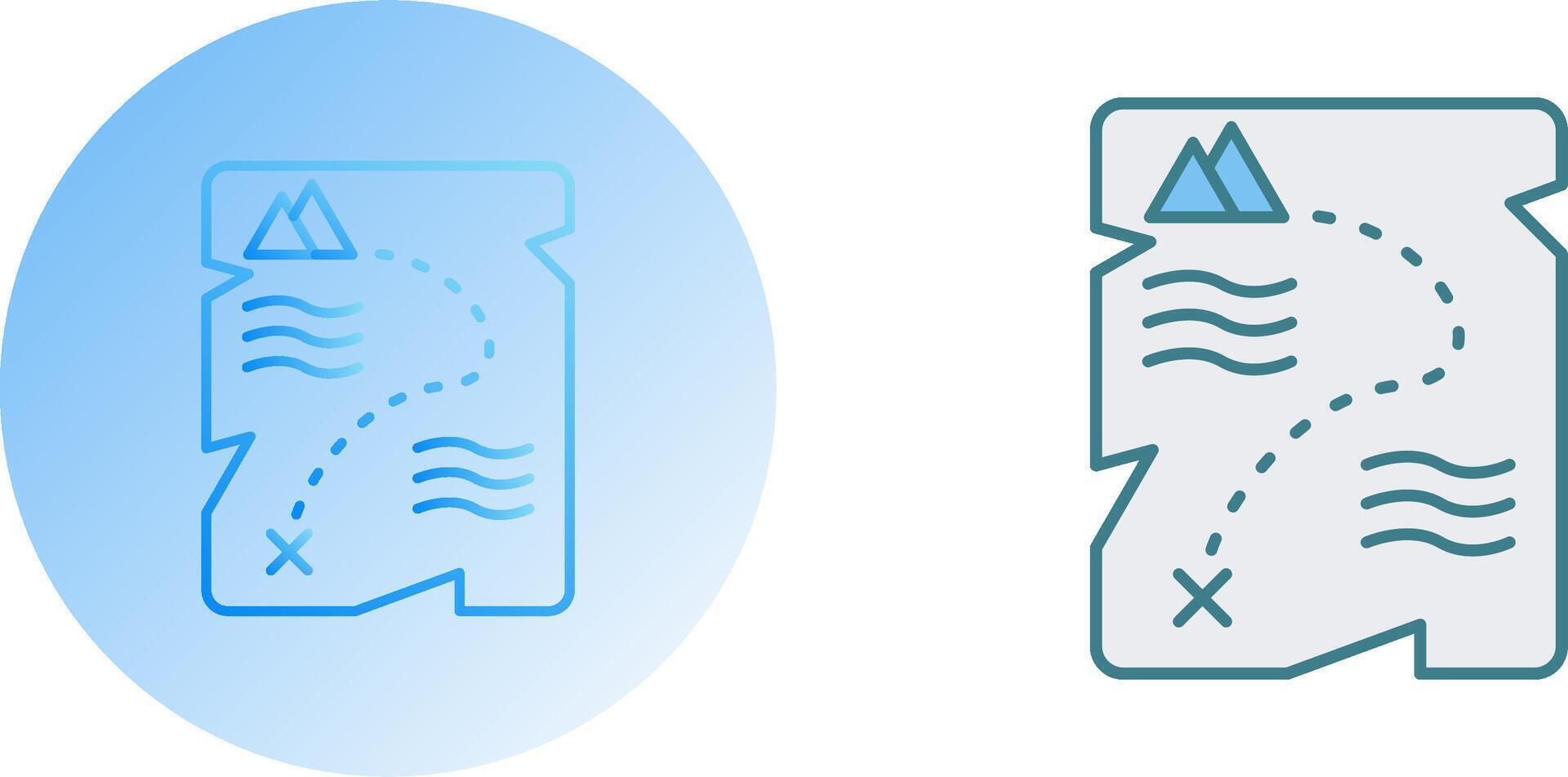 Treasure Map Icon Design vector