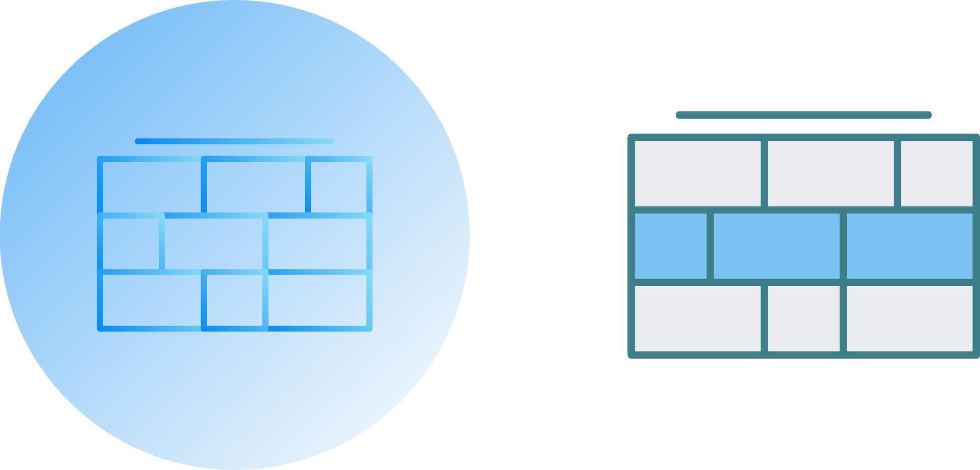 Brick wall Icon Design vector
