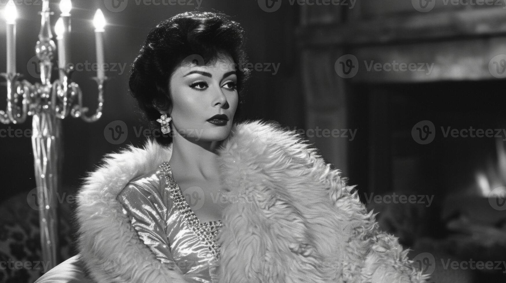 un gl y estructurado piel Saco dd terminado un ajuste de forma seda vestir reflejando el lujoso y opulento estilo de actrices me gusta elizabeth Taylor y ava Gardner foto