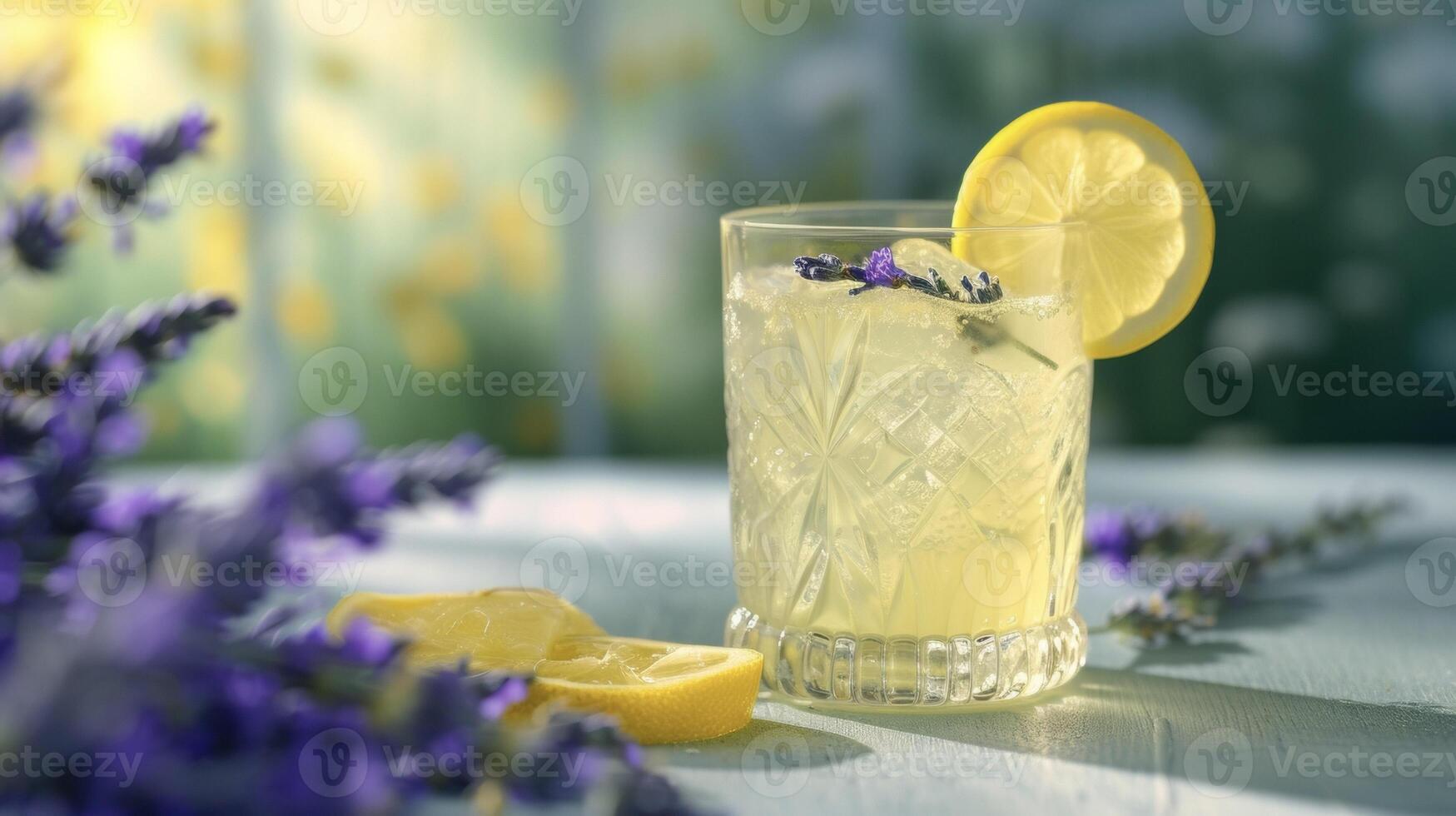 Immerse yourself in a sensory experience with this unique drink a clic lemonade with a fiery twist of lavender photo