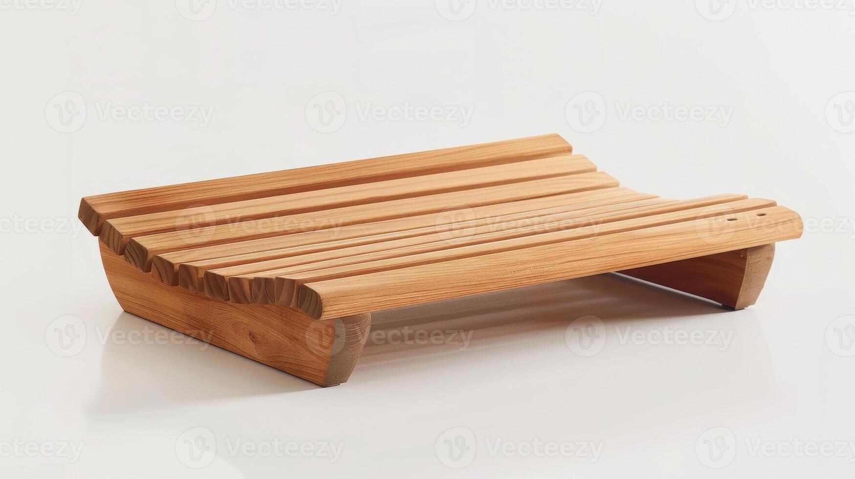 An adjustable wooden sauna backrest providing comfortable support for the back and spine during sauna sessions. photo