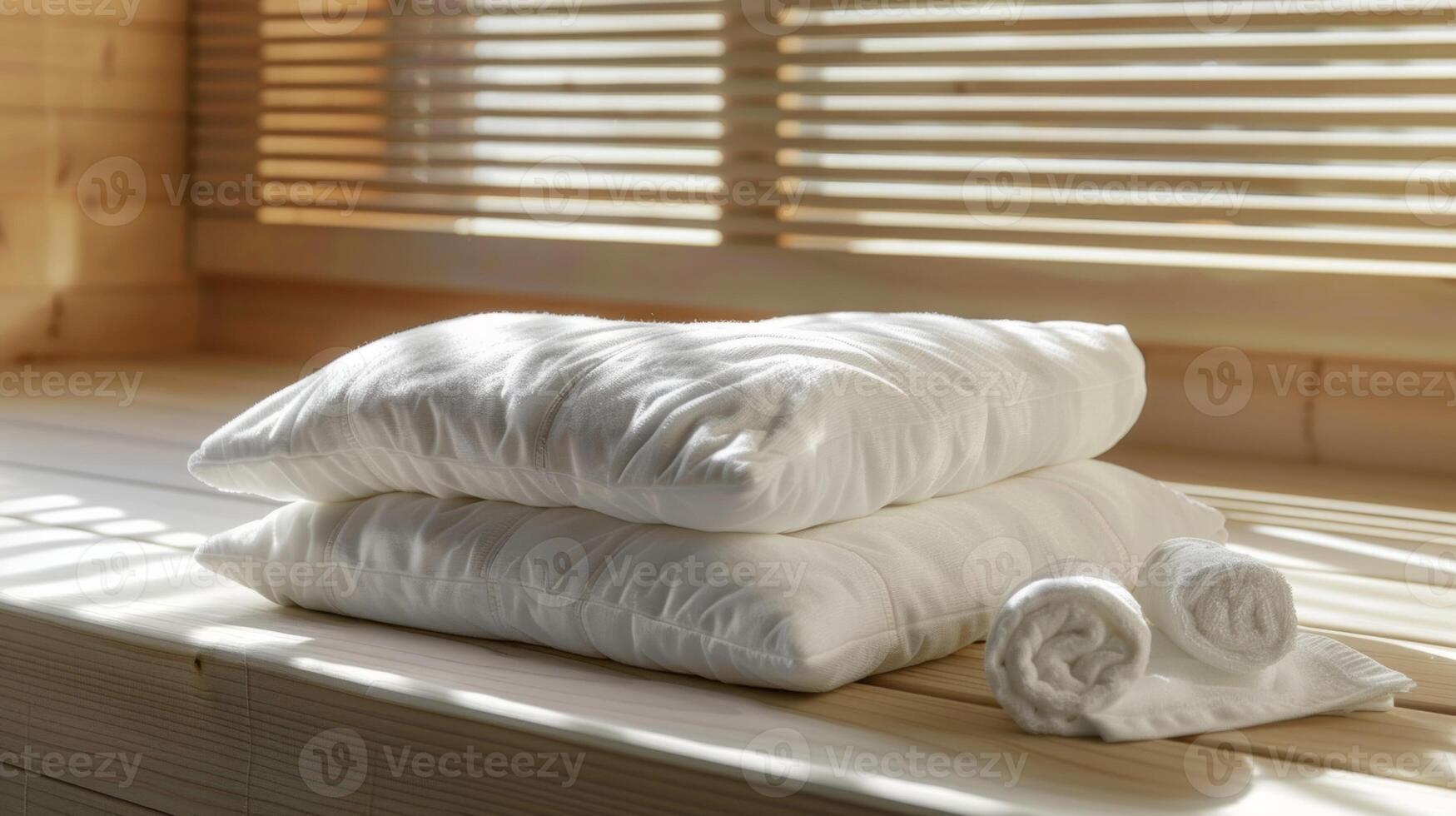 A soft and luxurious sauna pillow designed to provide optimal neck and head support during sauna sessions. photo
