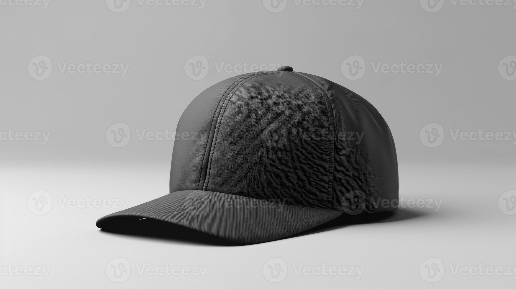 Blank mockup of a sleek satin baseball cap with a flat brim and adjustable s. photo