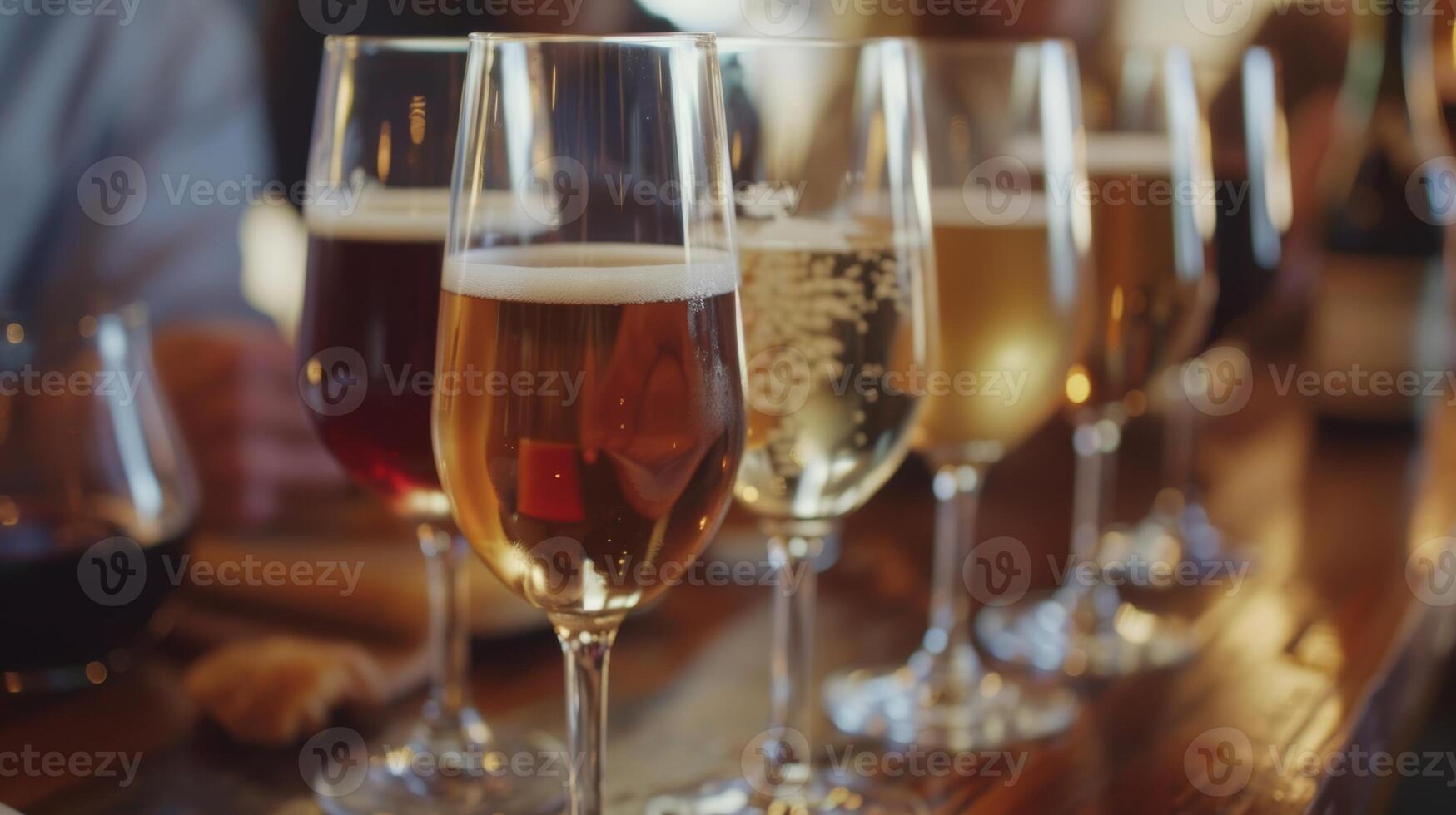 A group of friends taking part in a virtual tasting event trying out different types of nonalcoholic beers and wines to find their favorites for Dry January photo