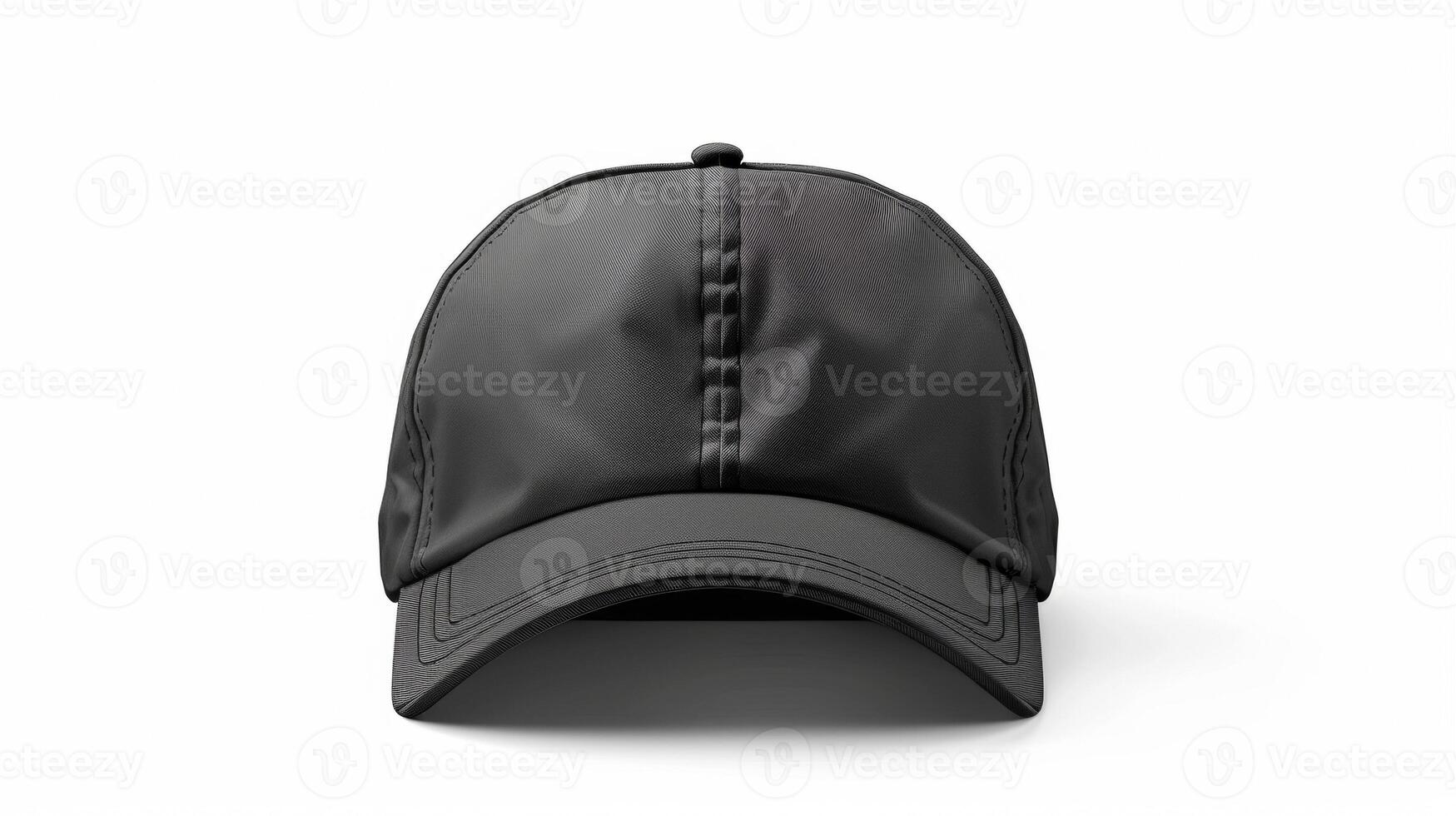 Blank mockup of a lightweight nylon baseball cap with a waterproof brim and adjustable s. photo