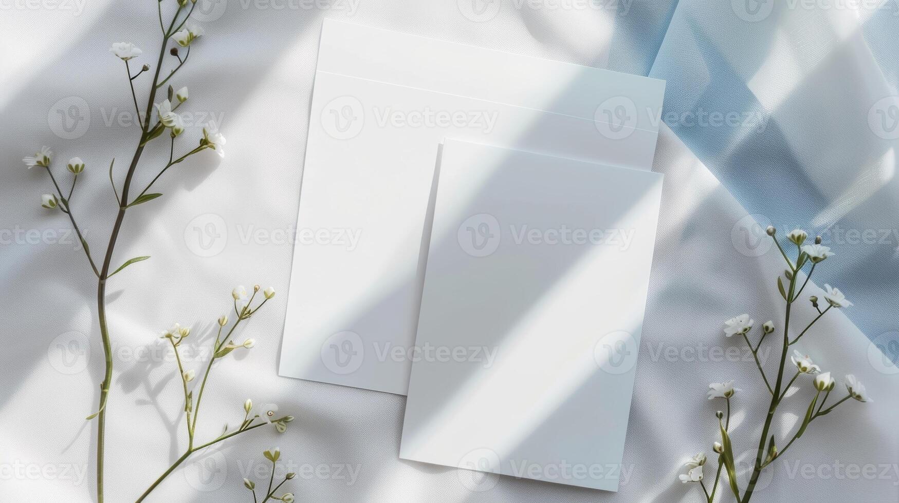 A minimalist stationery design with a simple clean layout and a personalized quote or mantra photo
