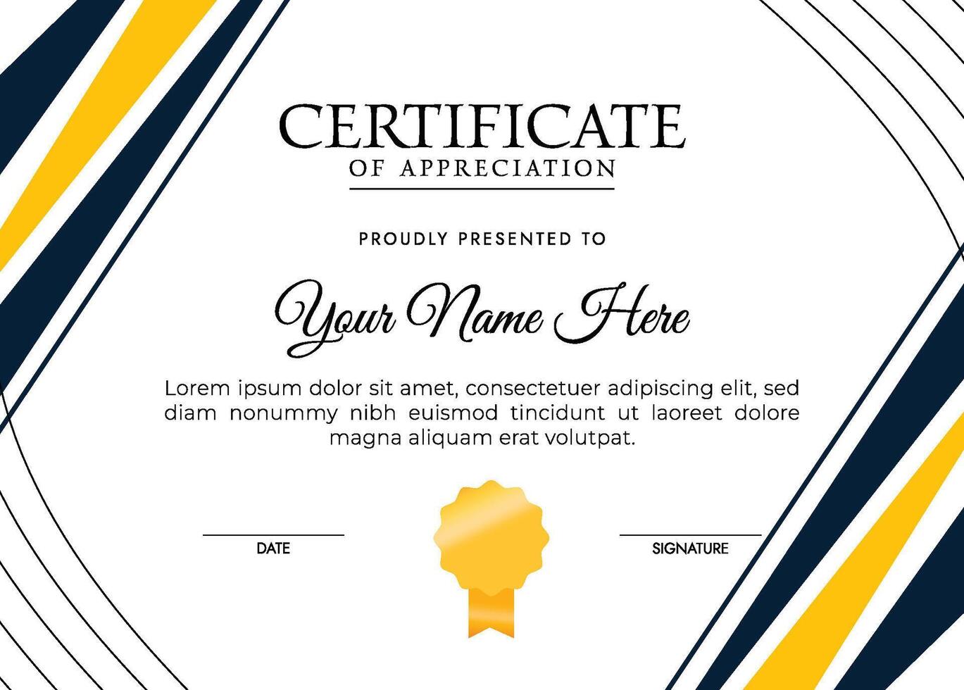 Luxury certificate template for business or company vector