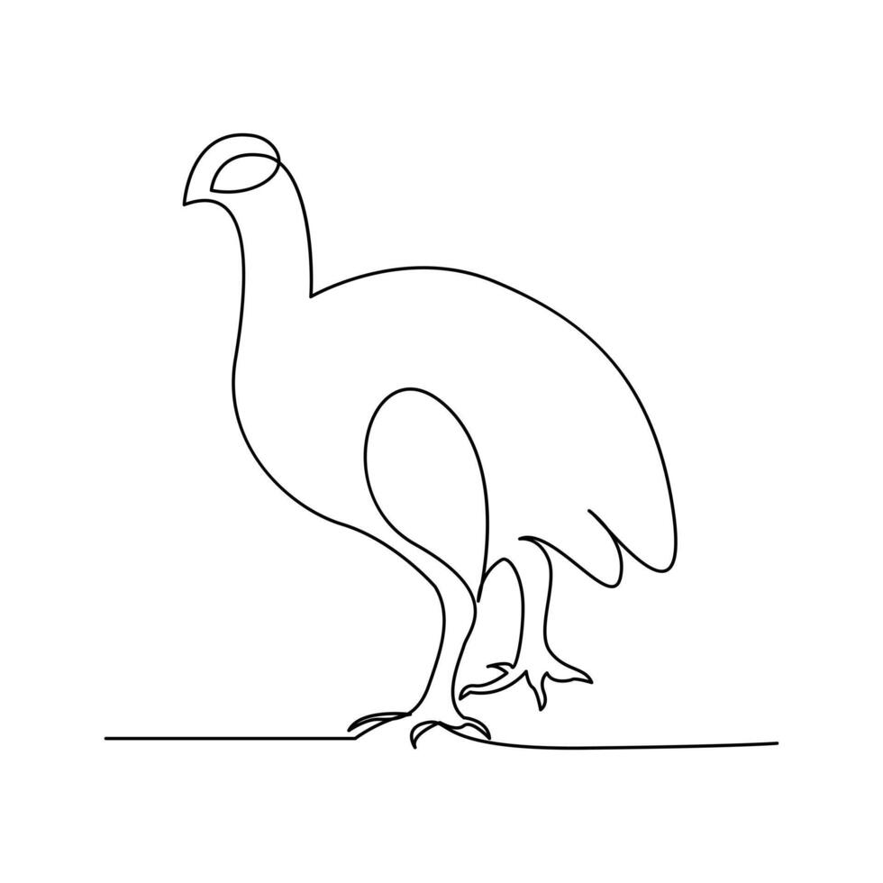 turkey abstract turkey simple one line art design vector