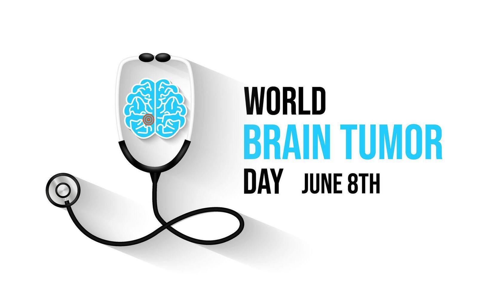 World Brain Tumor Day illustration . Banner poster, flyer and background design template. vector