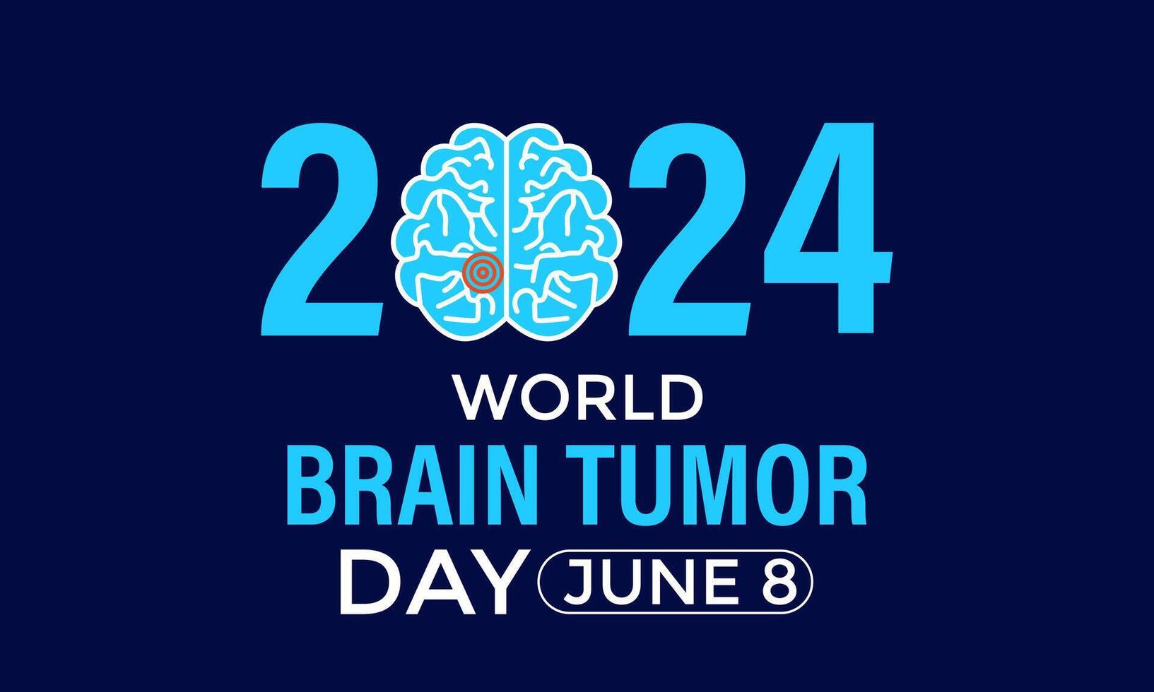World Brain Tumor Day illustration . Banner poster, flyer and background design template. vector