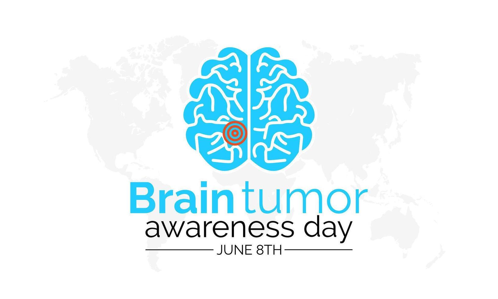World Brain Tumor Day illustration . Banner poster, flyer and background design template. vector