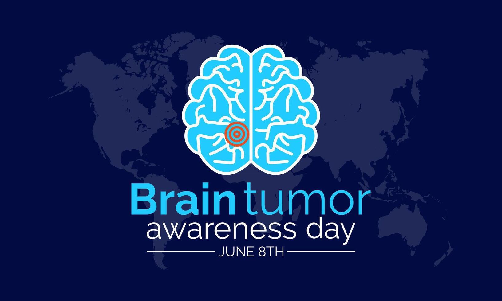 World Brain Tumor Day illustration . Banner poster, flyer and background design template. vector