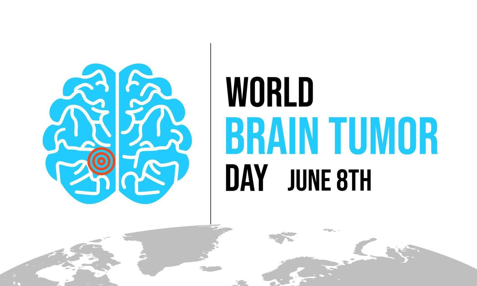 World Brain Tumor Day illustration . Banner poster, flyer and background design template. vector