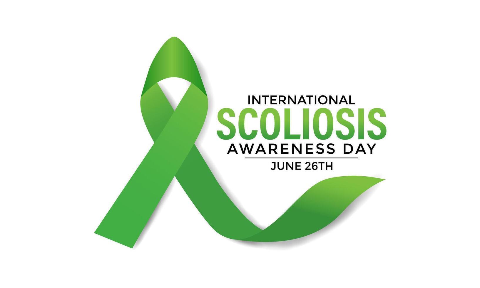 International scoliosis awareness day June 26th.Banner poster, flyer and background design. illustration. vector
