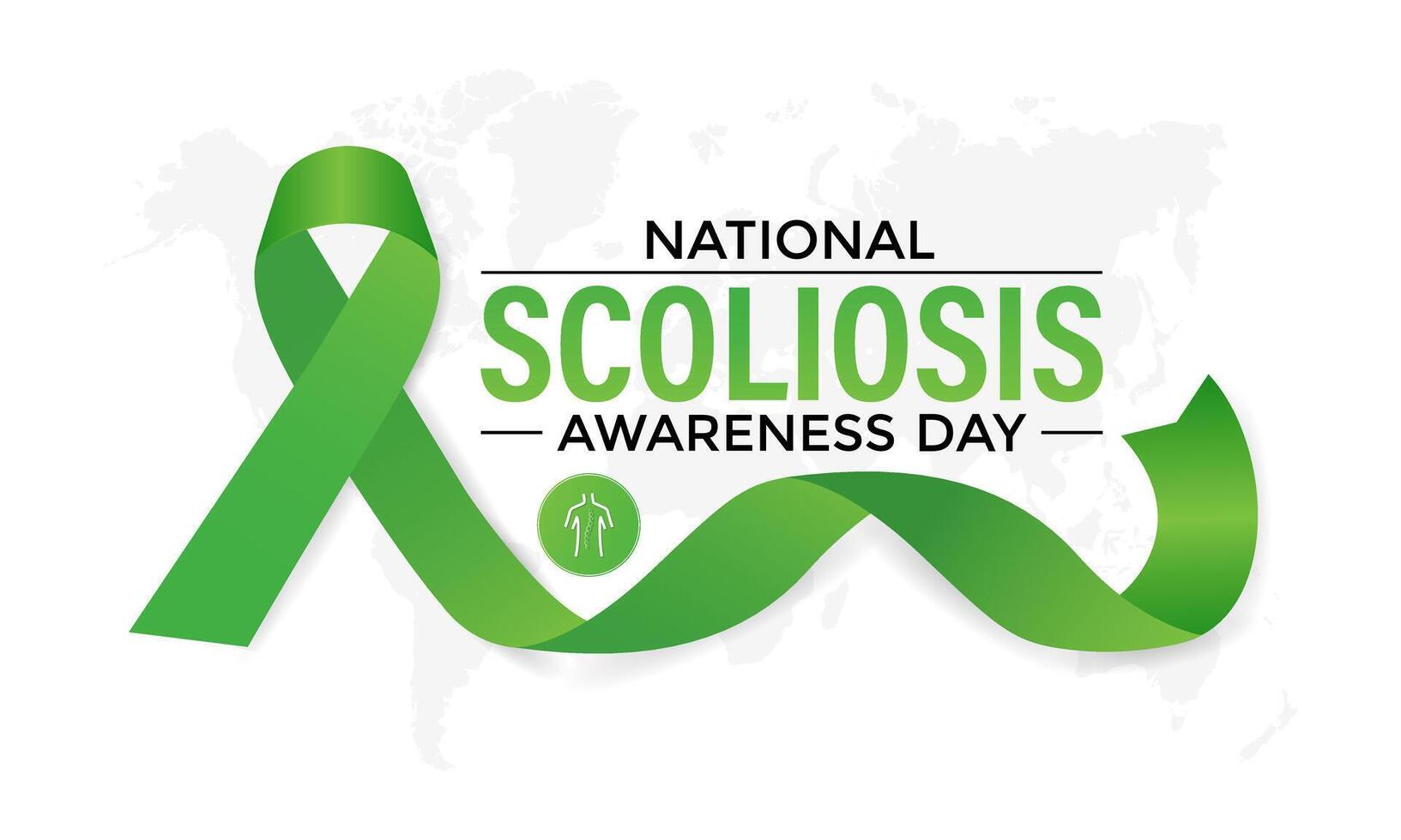 International scoliosis awareness day June 26th.Banner poster, flyer and background design. illustration. vector