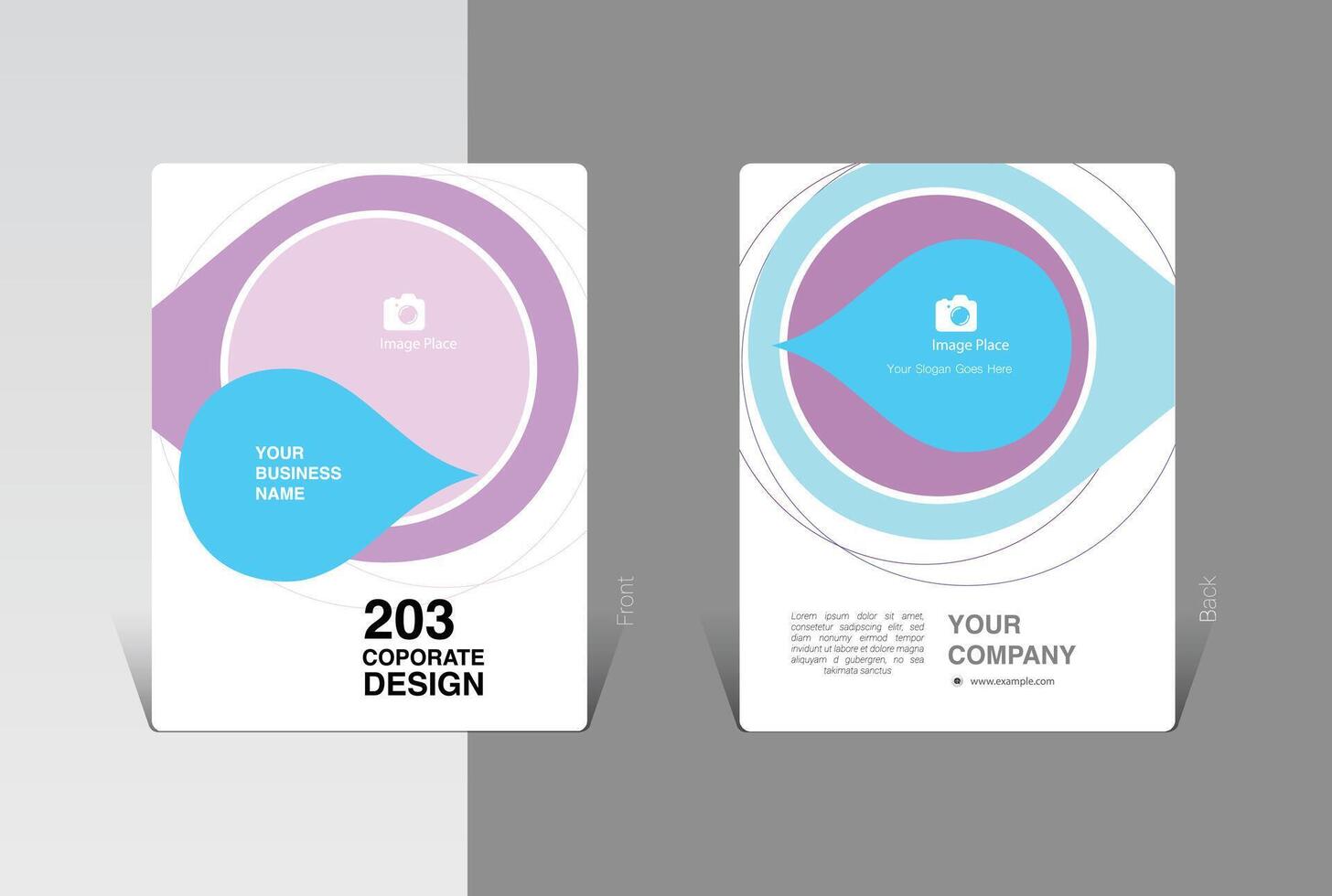 Abstract brochure design with liquid drops shapes vector