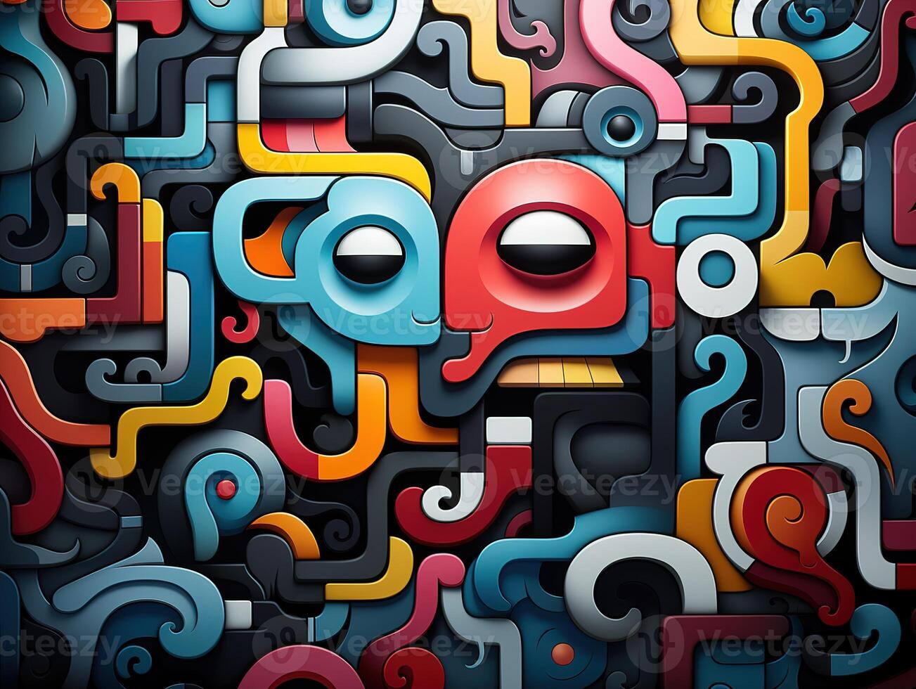 AI generated orphism pattern texture Generative AI photo