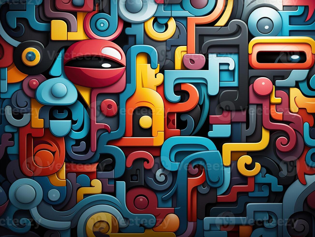 AI generated orphism pattern texture Generative AI photo