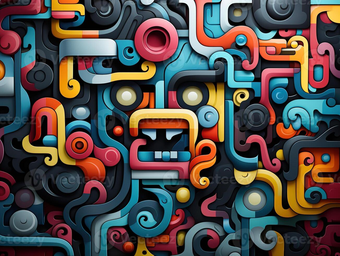 AI generated orphism pattern texture Generative AI photo