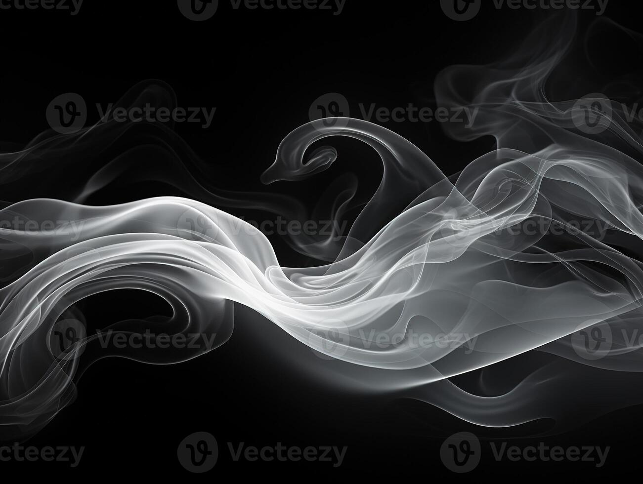 AI generated colorful smoke on a black background Generative AI photo